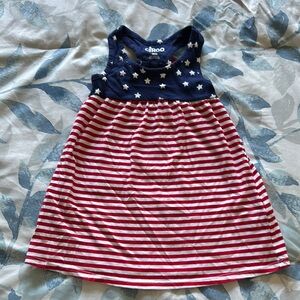 Circo Navy and Red Striped Kids Dress